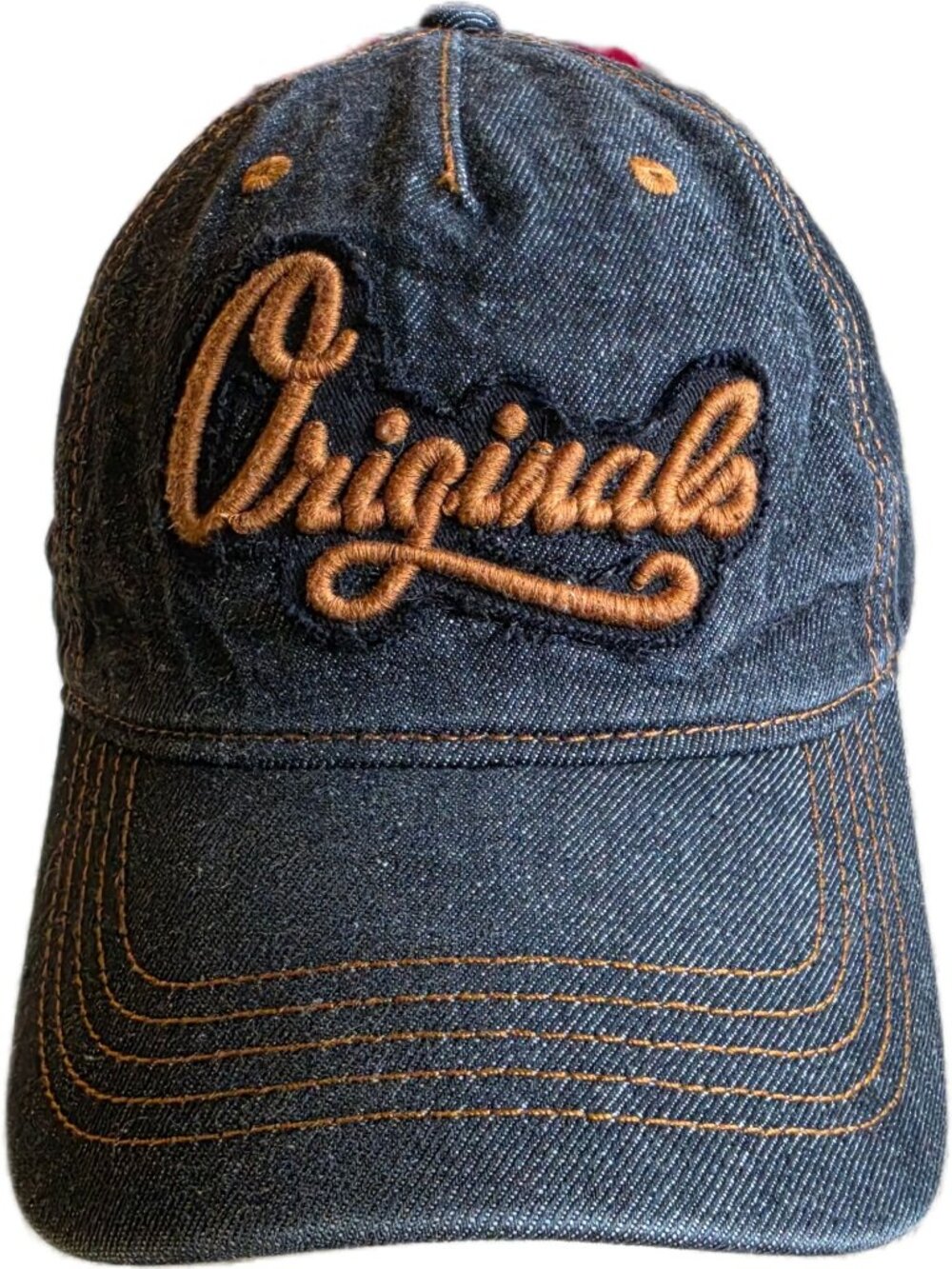 Jack & Jones Originals Washed Denim Baseball Cap Adjustable Hat Black Iris